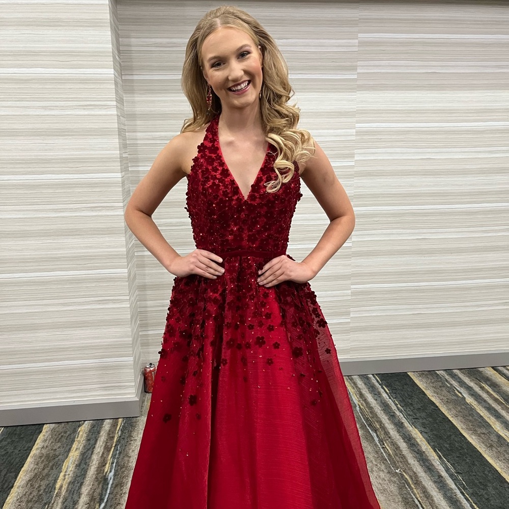 Elegant Red Evening Gown